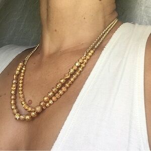 2 Indian 24k gold vermeil necklaces ✨